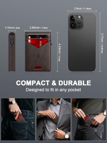 Image of Wallet for Men RFID Blocking Minimalist Card Holder Wallet for 12-14 Cards
