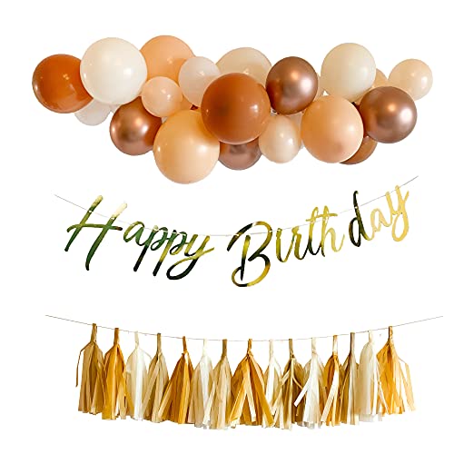 Hanamei 誕生日 飾り付け 装飾 バースデー デコレーション セット no.4 筆記体 ガーランド タッセル バルーンガーランド 風船 コンフェッティー男の子 女の子