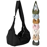 [Over the moon] ショルダーバッグ レディース 斜めがけ 超軽量 ナイロン 紐太め 50代 肩がけ 痛くならない ポケット付き カバン ブラック