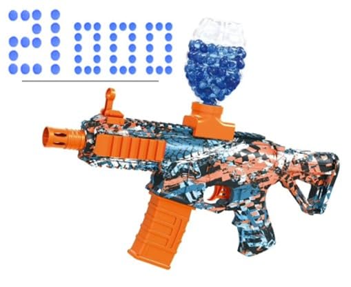 BuYou Gel Blaster Soft Bullet M416 Electric with 31,000 Ammo for Teenagers and Adults Blue Camo (Blue Camouflage) 14+