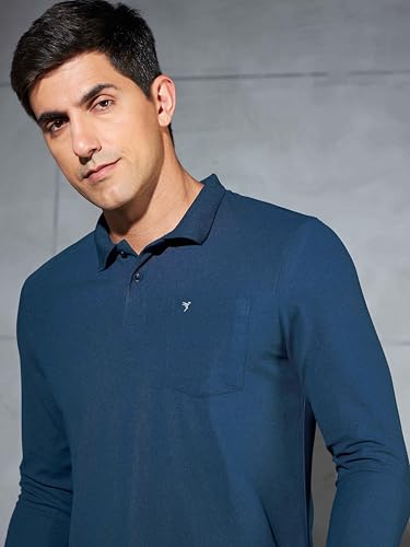Image of TECHNOSPORT Men's Slim Fit Full Sleeve Polo T-Shirt with Collar, MATPIQ Quick Dry Moisture Wicking Polo Tee for Gym Sports Golf and Casual Wear