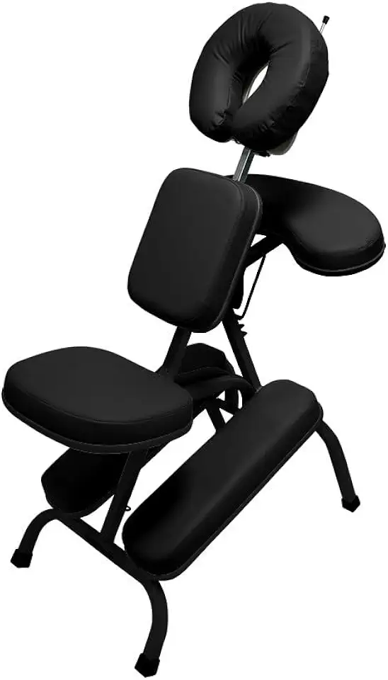 Cadeira Legno Quick Massage Shiatsu Preta Portátil Dobrável