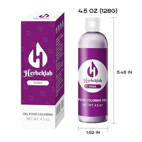 Violet Gel Food Coloring – 4.5 oz Professional Grade Concentrated Food Dye, Gel Based Coloring for Icing, Baking, Cake Decorating & Cookies