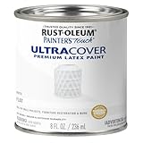 Rust-Oleum 1990730 Painters Touch Latex, 1/2-Pint, Flat White
