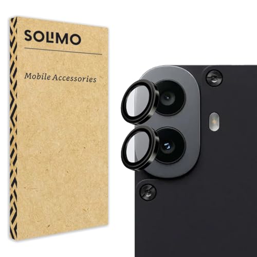 Amazon Brand - Solimo Camera Glass Lens Protector Ring for CMF by Nothing Phone 1 Case Friendly with Edge to Edge Coverage and Easy Installation (Black) 2 41TTh7b5t7L