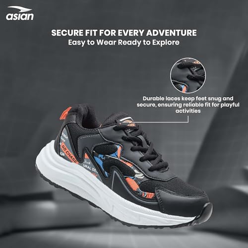 Image of ASIAN Adventure-52 Kids Shoes | Lightweight Sporty Kicks, Breathable Running Shoes, Secure Fit with Memory Foam Technology, Durable Grip Outsole | Stylish Sports Shoes for Boys & Girls