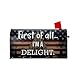 Mailbox Cover First of All I'm A Delight 21x18 in Garden Yard Outdoor Home Decor0