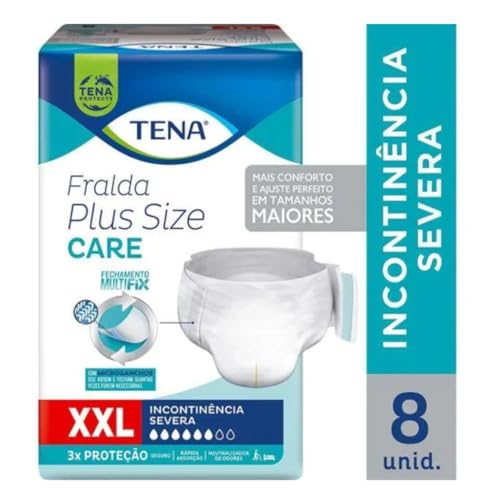 Fralda Geriátrica Tena Plus Size Care XXL Kit 2 pacotes