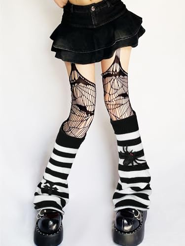 Image of Lebaley Kawaii Leg Warmers Y2K Harajuku Legs Warmer for Girls Women Lolita Accessorie Gothic Long Sock Winter Ankle Warmers