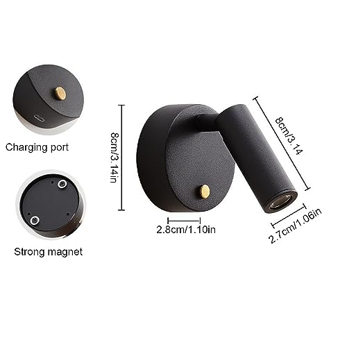 Iluminación de pared para interiores LED articulada con cargador USB para dormitorio 8