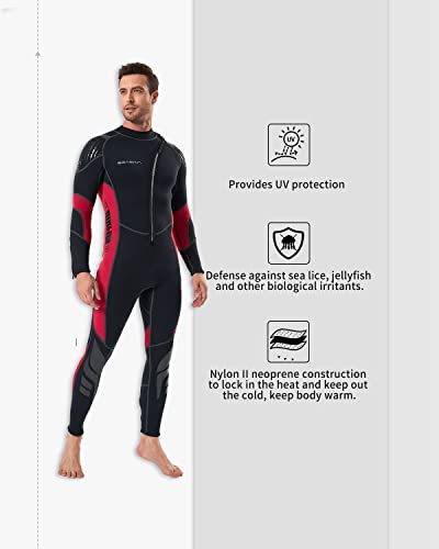 Image of Seaskin Wetsuits for Men Women 3mm Front Zip Full Wetsuit