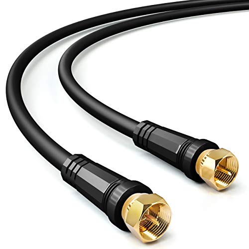 Produktbild von 135db Koaxial Sat Kabel Mit F Winkelstecker Vergoldet HDTV 75 Ohm