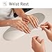 ARTETHYS Portable Nail Desk with Drawers White Manicure Table Nail Station with Shelves L-Shaped Salon Corner Nail Art Equipment for Nail Tech