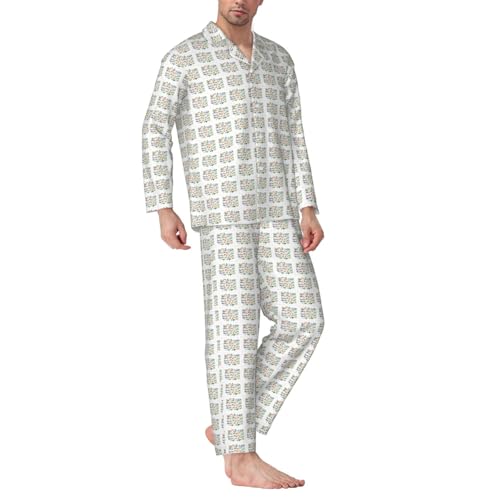 Pyjama hommes deux pièces imprimé pour dormir détendu