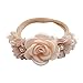 XuoAz Baby Girls Floral Headbands Set-Flower Crown Elastic Hairband for Newborn Toddler Hair Accessories (Pack of 3)