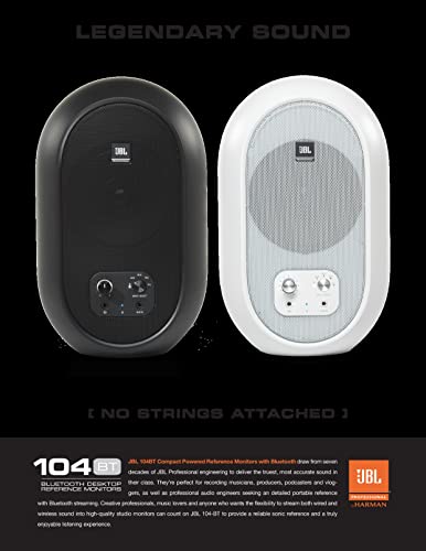 JBL 1 Series 104 Enceintes compactes de référence Bluetooth au design épuré blanc