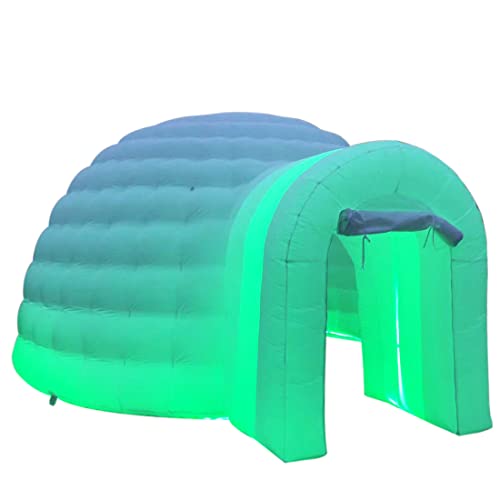 Carpa inflable tipo iglú con luces LED y soplador de aire miniatura 2