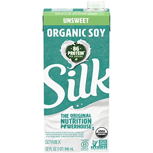 Image of Silk Organic Unsweetened Soy Milk • Dairy Alternative • Plant Based Beverage, 32 fl oz / 946 ml