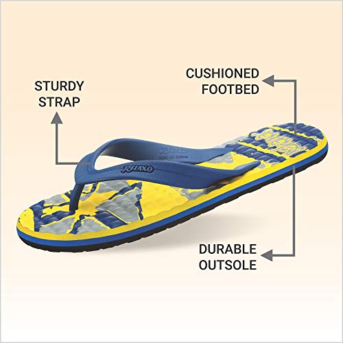 Image of BAHAMAS Men's BH0028G Yellow N. Blue Flip Flops 7 (BH0028GYLNB0007)