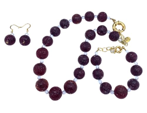 Collar, pendientes y pulsera Antica Murrina Veneciana VP403 en cristal de Murano 1