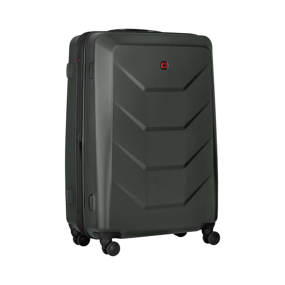 WENGER Prymo Large Hartschalenkoffer mit 4 Rollen, Trolley, Groß, 93 (107) l, Sicherheitsschloss, Damen Herren, Reisen Urlaub, Anthrazit, 653637