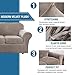 H.VERSAILTEX Modern Velvet Plush High Stretch Sofa Slipcover Furniture Protector Form Fit Luxury Thick Sofa Cover for 3 Cushion Couch, Machine Washable Width Up to 90 Inch (Sofa,Taupe), 4 Piece