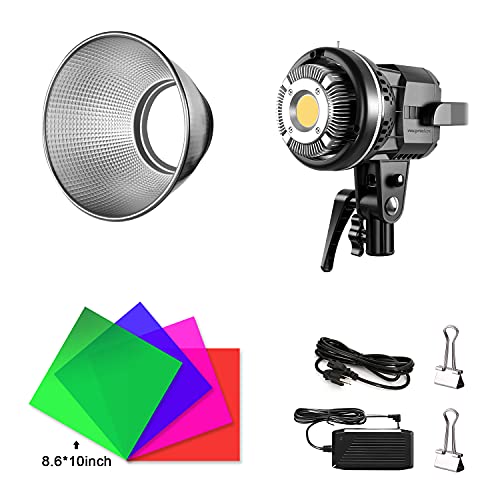 Image of GVM Great Video Maker 80W Portable LED Video Light White 5600K Daylight Balanced Video Light, CRI 97+ Continuous Lighting Bowens Mount for Video Recording, Children Photography, Outdoor Shooting