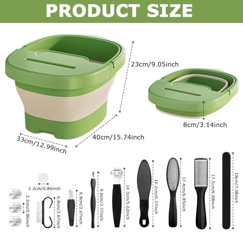 Bañera plegable para pie con función de masaje y tapa 2