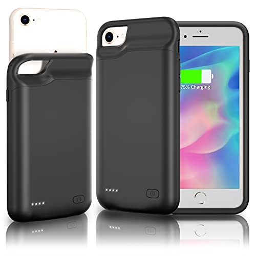 Gladgogo Battery Case for iPhone 6 6s 7 8 SE 2020 (2nd Generation) Slim 6000mAh Charging Case Protective Charger Cover Portable Extended Battery Charger Case for iPhone 6/6s/7/8/SE 2020-4.7 inch