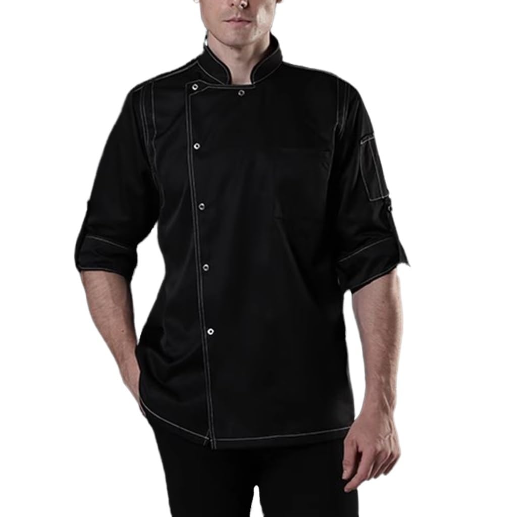 Uniforme Unisex de la Capa del Cocinero de la Capa del Cocinero de la Ropa de la Cocina del Hotel de la Ropa del Cocinero Personalizado Modificado para requisitos particulares
