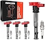 A-Premium Set of 4 Ignition Coil Pack and Iridium Spark Plugs Compatible with Audi A4 A5 A6 A7 A8 Quattro Q5 Q7 R8 S4 S5 S6 S8 Porsche Cayenne Panamera Volkswagen