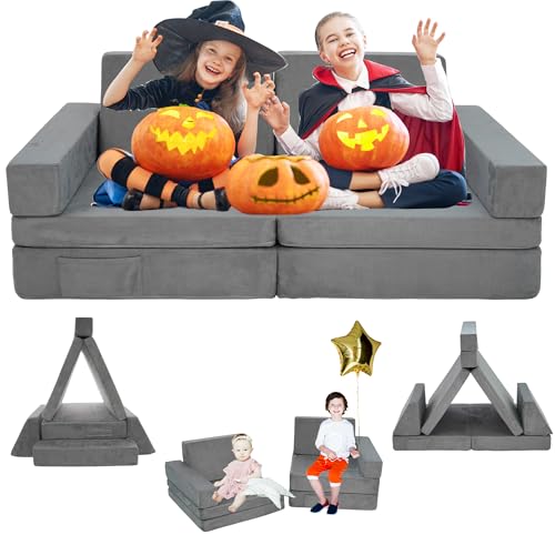 Image of LFCREATOR Modular Kids Couch, Kids Sofa for Toddler & Baby Playroom/Bedroom, Ideal for Boys & Girls