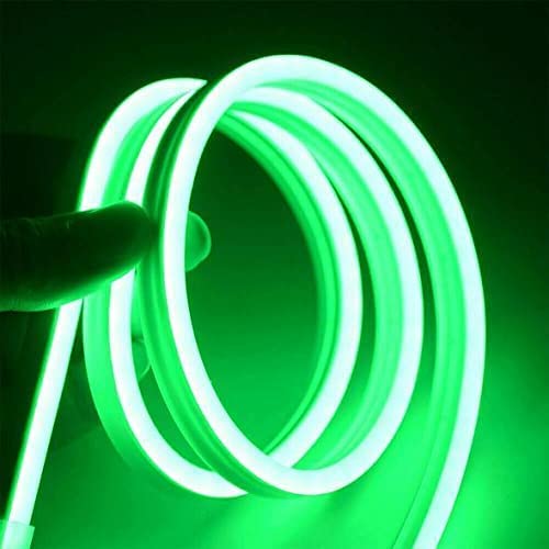 Image of Led Strip RSCT Neon Rope Light Silicon DC Light (5 Meter /16.4 Feet) or Indoor and Outdoor Flexible Waterproof Decorative Light with 12v DC Adapter Include - Green