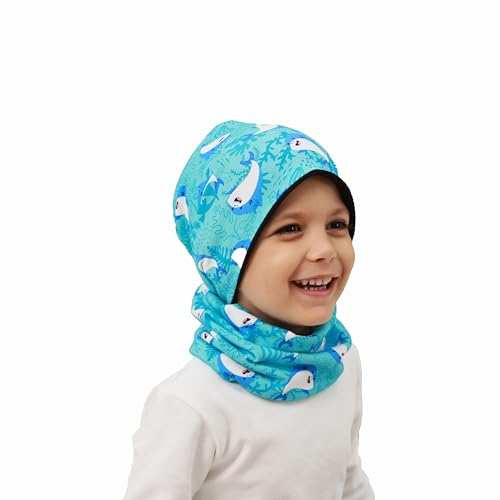 Kinder Beanie Mütze Schal Schlauchschal Set Baumwoll Loop Schal Junge Und Mädche Herbst Frühling