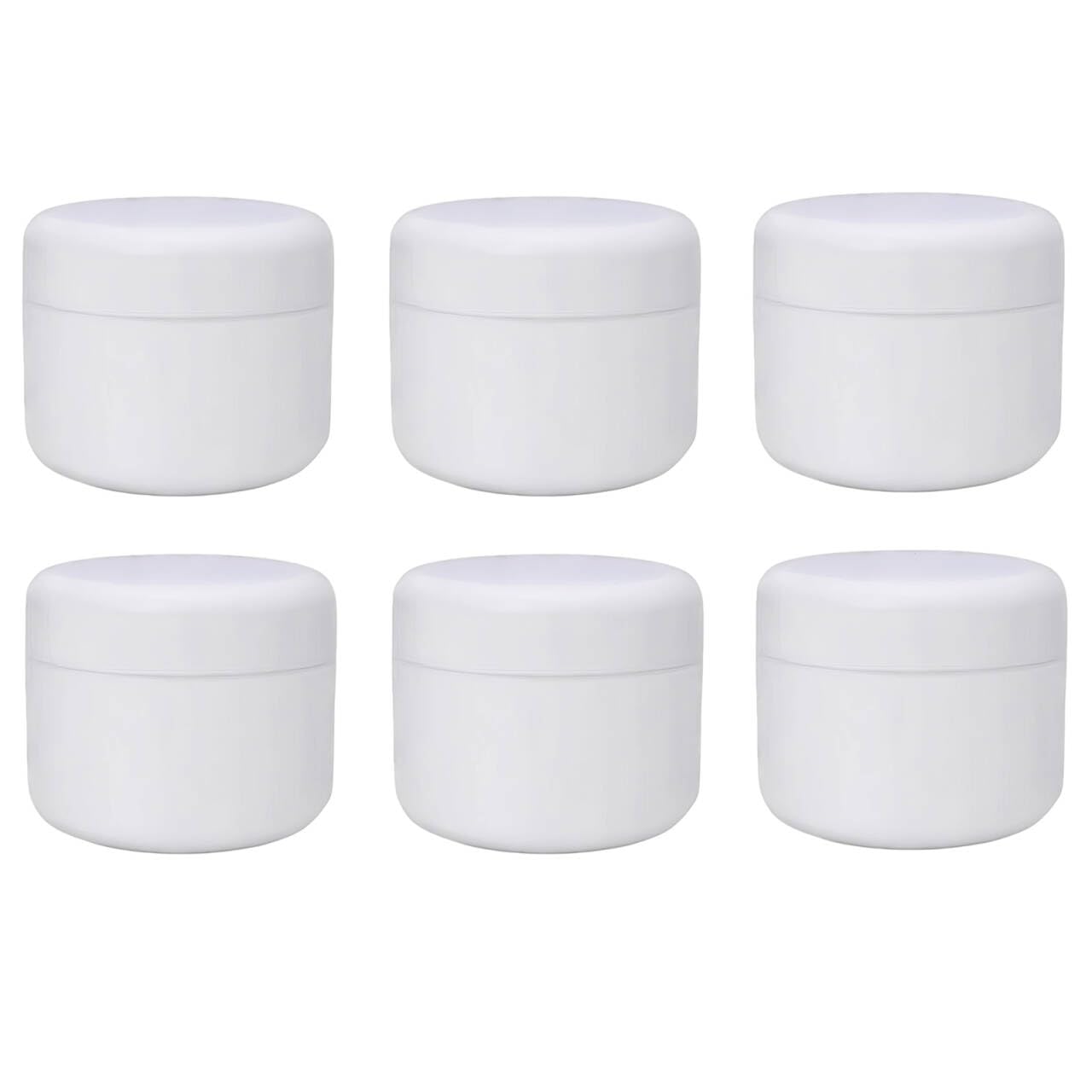Quupy W 6 Pcs 250Ml Empty Plastic Cosmetic Jars,Travel Face Cream Cosmetic Container,For Storage Lotion, Facial Mask, Ointment, Etc
