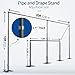 Qoolfoto Pipe and Drape Backdrop Stand, 20x10ft Heavy Duty Adjustable Background Frame with Metal Base, Back Drop Holder for Parties Photography Wedding Photoshoot Decoration - Black