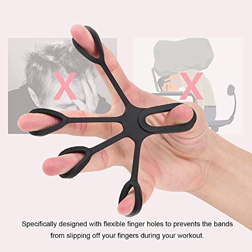 6 Peças Silicone Finger Gripper Strength Trainer Resistance Band Dedos Maca Expander Finger Exercise
