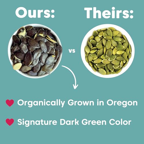 Wilderness Poets, Oregon Pumpkin Seeds - Organic, Heirloom, Raw - No Salt, No Shells, Bulk Size (5 Pound - 80 Ounce)