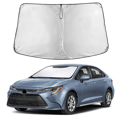 Autovir Windshield Sun Shade Fit for 2020-2024 2025 2026 Toyota Corolla Sunshade Front Car Window Shades Sun Visor Blocks UV Rays & Heat Car Accessories
