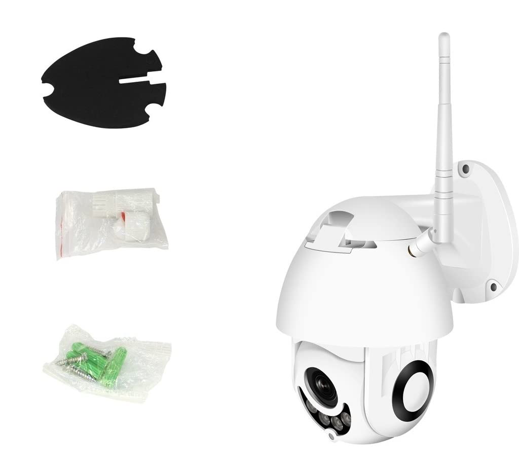 2 PEZZI Telecamera PTZ WiFi Esterno ICSEE - Camera Wireless Smart con Speed Zoom per Sicurezza Esterna, Visione Notturna, Rilevamento Movimento …
