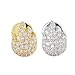 18K Gold Plated & Silver Iced Out Flame Teeth Grillz, CZ Paved Fire Shape Hip Hop Grills Fashion Accessory Streetwear Cosplay(Gold)