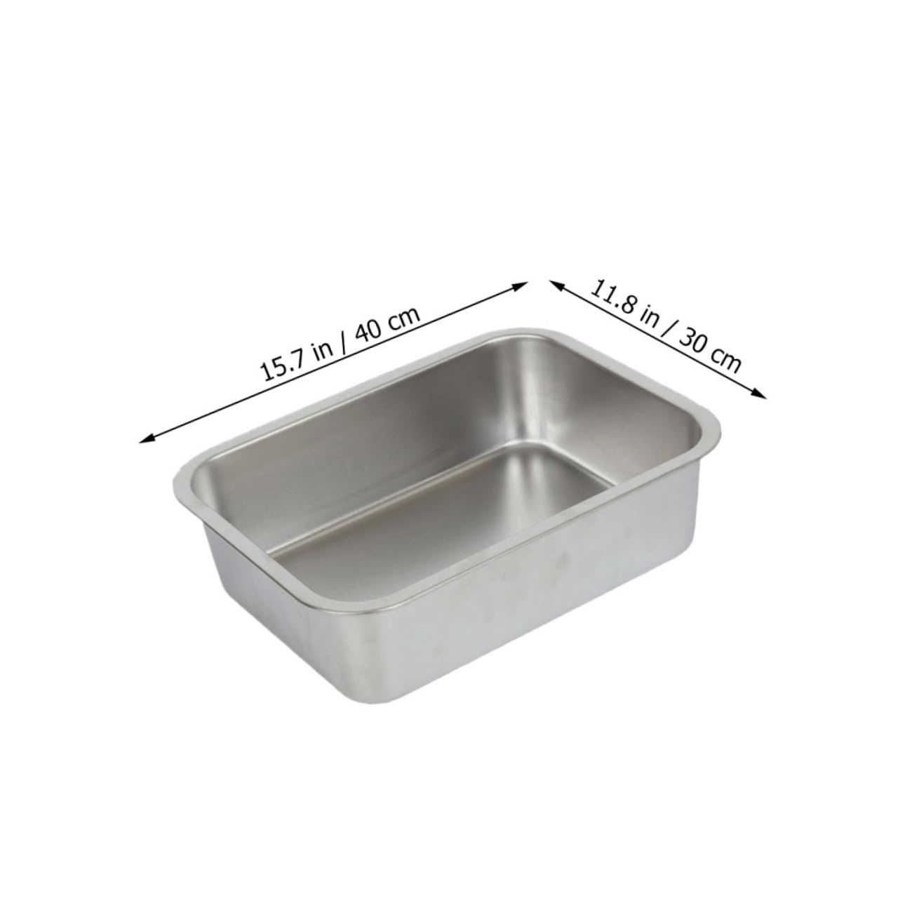 Servierplatte Rundes Geschirr Edelstahl mit Glatter Oberfläche in Silber und Rostfrei tablett für Backen und Grillen Haushalts für Fisch und Gemüse