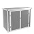 41 Cu.Ft Horizontal Outdoor Plastic Storage Shed/Box Trash Can Sheds Weatherproof Resin Shed with Floor Thickened & Gas Spring & Lockable Doors for Tools, Lawn Mower Storage?4.5 * 2.5 FT?