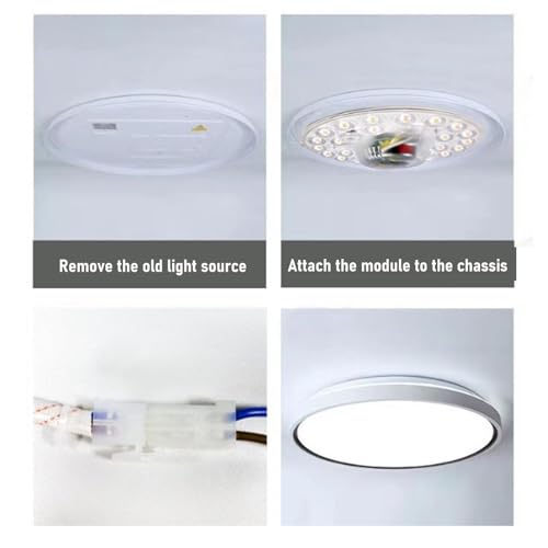 Ventilador de Techo EMUKOEP de 4,9 Pulgadas con Luz LED Regulable 3
