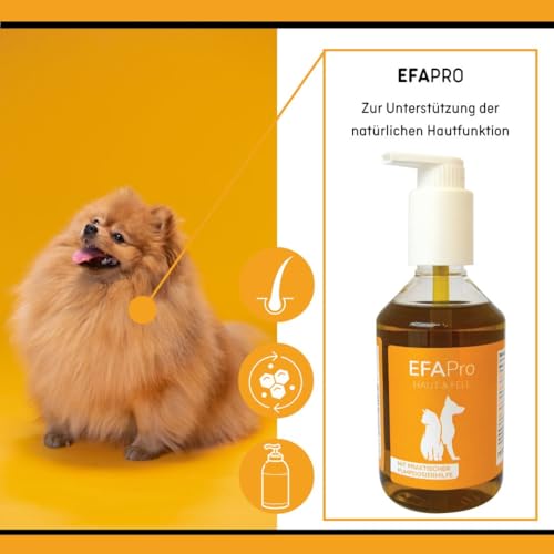 EfaPro Hautbalance 300 ml für Hunde & Katzen: Trägt zu Einer gesunden Haut- und Fellstruktur bei und unterstützt die natürliche Hautfunktion, Mit Omega-3/6 und Vitaminen, Einfach zu dosieren