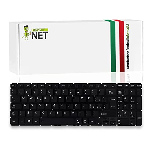  new net Keyboards - Tastiera Compatibile con Notebook Toshiba Satellite L50-B-1DK L50-B L50-C L50-B-2EZ S50D-B P50-C S55T-B5233 L50DT-B L50-B-1JH[ Layout ITA - Senza Frame ]