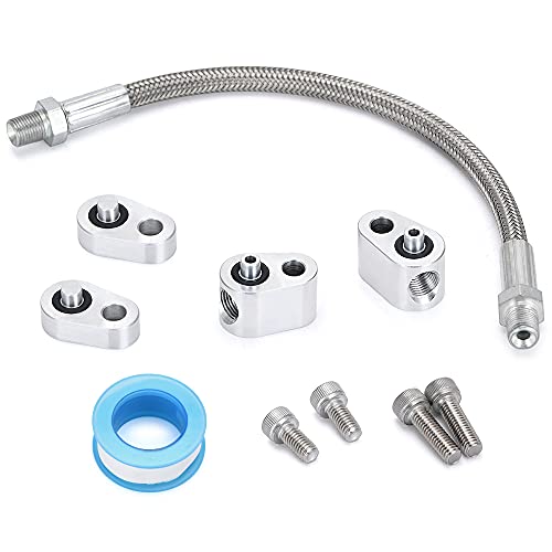 PQY LS Throttle Body Bypass Hose kit LS Coolant Steam Port Crossover Hose Kits with Tape