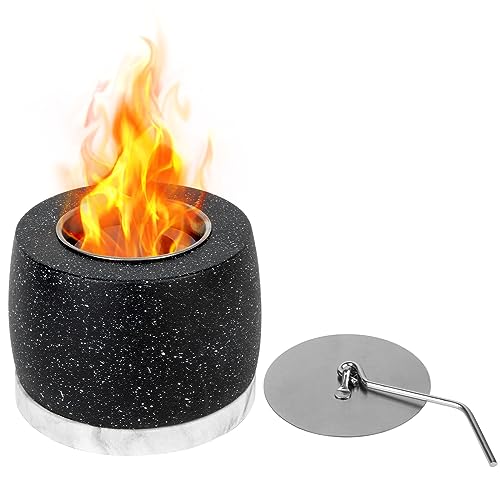 Cogesu Tabletop Fire Pit, Portable Concrete Fire Pit, Fire Bowl Ethanol