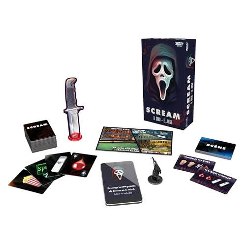 Bizak Scream Juego de Mesa cooperativo +13 años, Coopera para Ganar contra Ghost Face®, Experiencia inmersiva con App, 20 min, 3 a 8 Jugadores (64552848)
