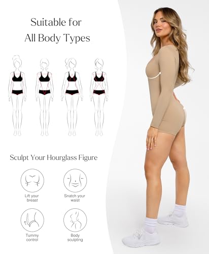 Popilush Long Sleeve Jumpsuit for Women Athletic Romper Gold XXL - image 3